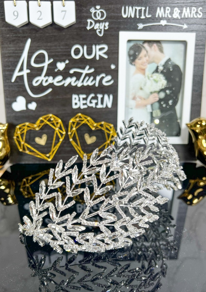 Wedding crystal hair vine, Crystal bridal gold headband, Goddess halo crown Gold Bridal Hair Accessories, Celestial Wedding Accessory  main image 2