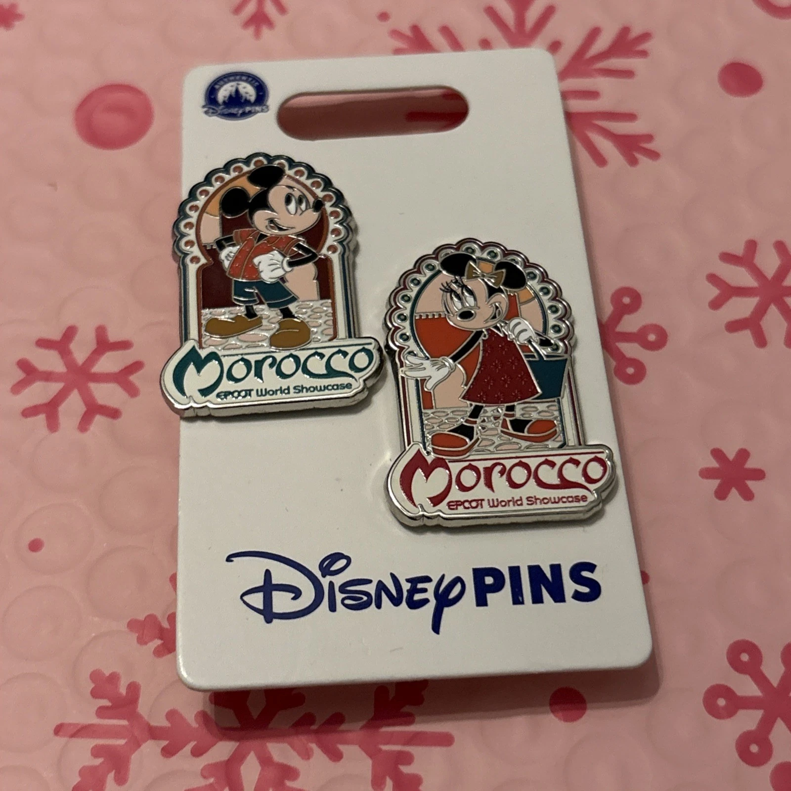 Disney Morocco Pin Set Mickey Minnie Mouse Epcot