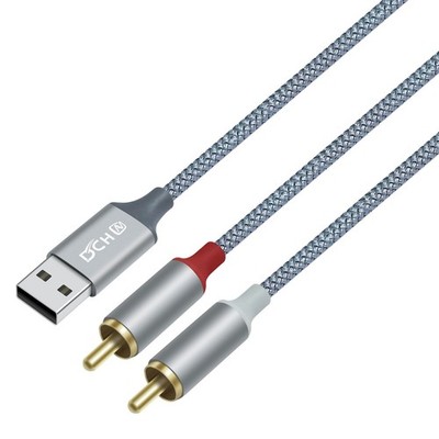 4ft USB to RCA Audio Cable Type A to 2 RCA Adapter Cord Male 2RCA Y Splitter ...