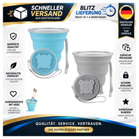 Faltbecher 2Er-Set Klappbare Becher FüR Outdoor Camping Picknick Grau Blau 200Ml