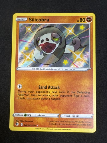 Silicobra SV070/SV122 Shining Fates: Shiny Vault Holo Pokemon MJ