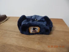 Mail Man Letter Carrier Winter Hat Trapper Cap Ear Flap Vtg Union Made USA READ