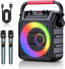 Karaoke Machine,Karaoke Machine for Adults Kids,Karaoke Speaker with 2 Wireless