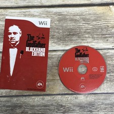 The Godfather -Blackhand Edition (Nintendo Wii, 2007) Disc + Manual Only! Tested