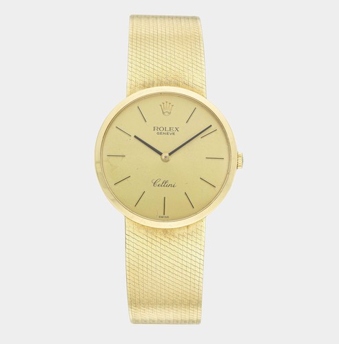 Vintage 1976 Men's Rolex Geneve Cellini watch 18K Yellow Gold 83.6g Ref.4309