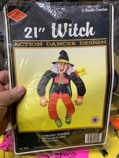 21" 1990 Beistle Halloween Witch Action Dancer Design - Never Opened - NOS