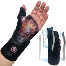 Carpal Tunnel Wrist Brace with Thumb Support, Day  Night Thumb Spica Splint ...