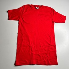 Vintage 1980s Red Blank T-Shirt Made in USA Stedman M 38-40 Single Stitch