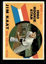 1960 Topps Jim Kaat Rookie EX Set Break #136
