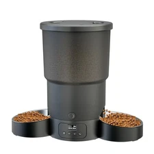 5L Automatic Cat Feeder for 2 Cats, Programmable 1-6 Meals Cat Food Dispenser...