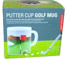 New in Box PUTTER CUP GOLF CERAMIC 12oz MUG By KIKKERLAND Complete