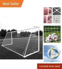 Lightweight 24 x 8 Ft Soccer Practice Goal Net - High-Strength Polyethylene