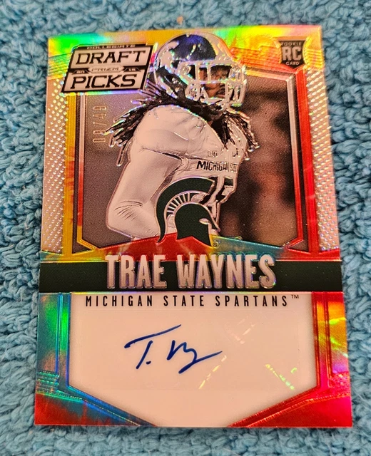 2015 Panini Prizm Draft Picks Trae Waynes Rookie Autograph Tie-Dye 9/49 #147