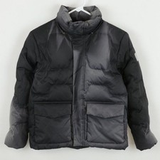 Reima Kids Size 9 Black Gray Quilted Full Zip Duck Down Insulated Puffer Jacket