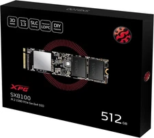 ADATA XPG SX8100 512GB 3D NAND NVMe Gen3x4 SSD ASX8100NP-512GT-C - BLACK
