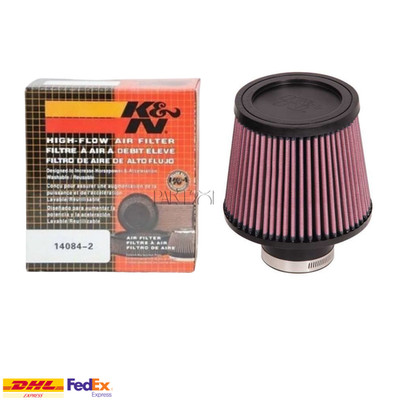 K&N UNIVERSAL 3'' INCH CONE DRY HIGH FLOW KN Cold Air Intake Filter Kit Cars