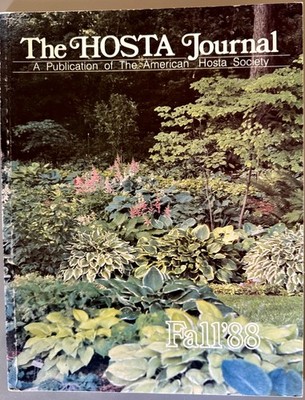 The Hosta Journal  Volume 19 No 2 Fall '88