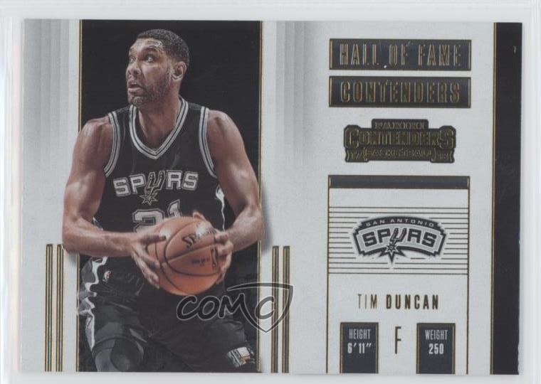 2017-18 Panini Contenders Hall of Fame Contenders Tim Duncan #2 HOF 02v3