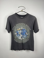 Vintage 1999 The Moody Blues Shirt Strange Times Tour Smoked Out Fade M 19x26