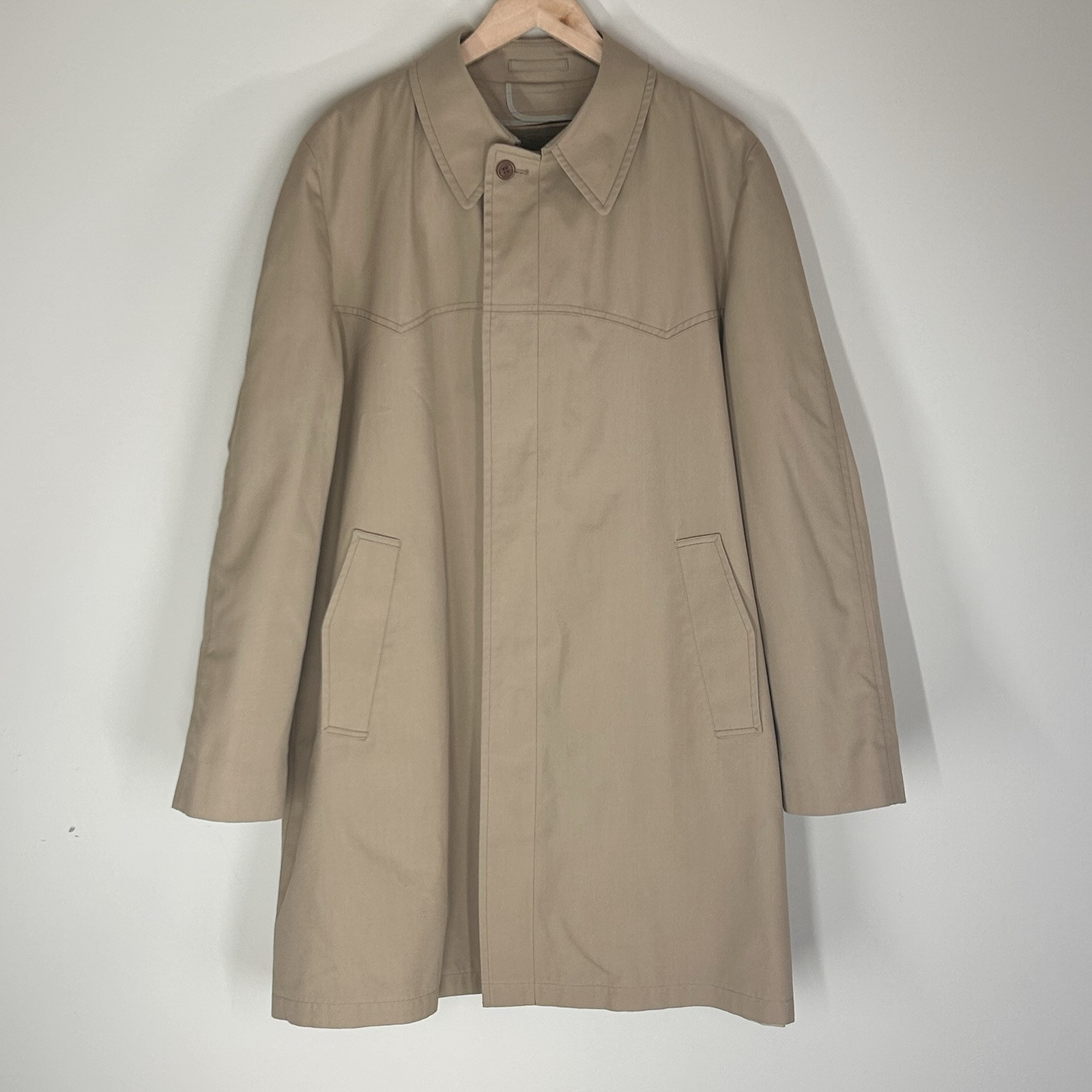 VTG London Fog Men’s Beige Trench Coat with Zip-Out Liner Medium 44L