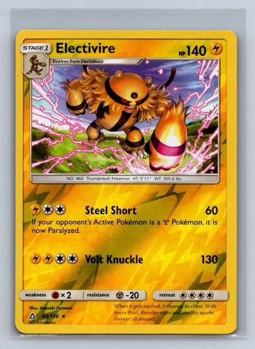 Electivire 44/156 Rare Ultra Prism Pokemon Reverse Holo NM/M 728b-19