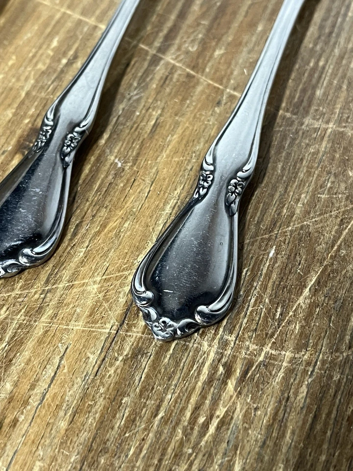 Juego de 5 tenedores de ensalada Oneidacraft Oneida Deluxe acero inoxidable CHATEAU Foto 2 de 4