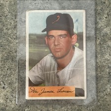 1954 Bowman Don Larsen #101 RC Low Grade Vintage Rookie Card Baltimore Orioles. rookie card picture