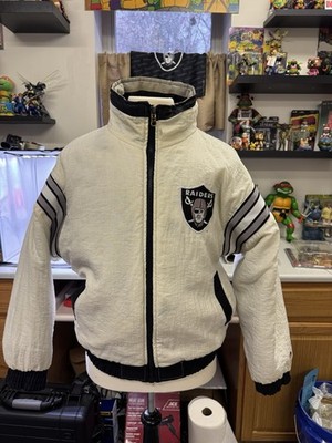 Men Large Vintage Raiders Reversible Pro Player Puffer Jacket Oakland Las Vegas