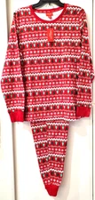 Family Pajama's Holiday Lane Women's 2 Piece Christmas Jogger Set Merry FairIsle