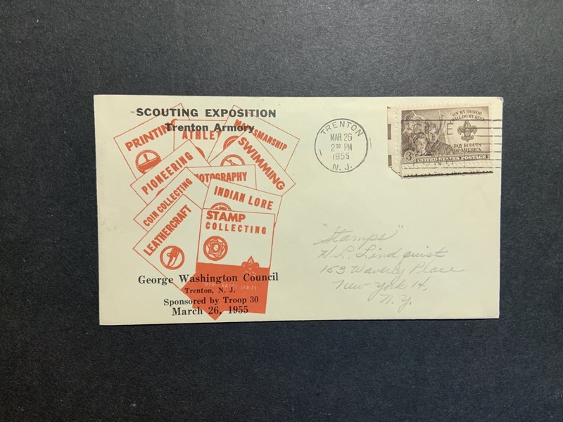 1955 cover Scouting Exposition George Washington Council Troop 30 Trenton NJ
