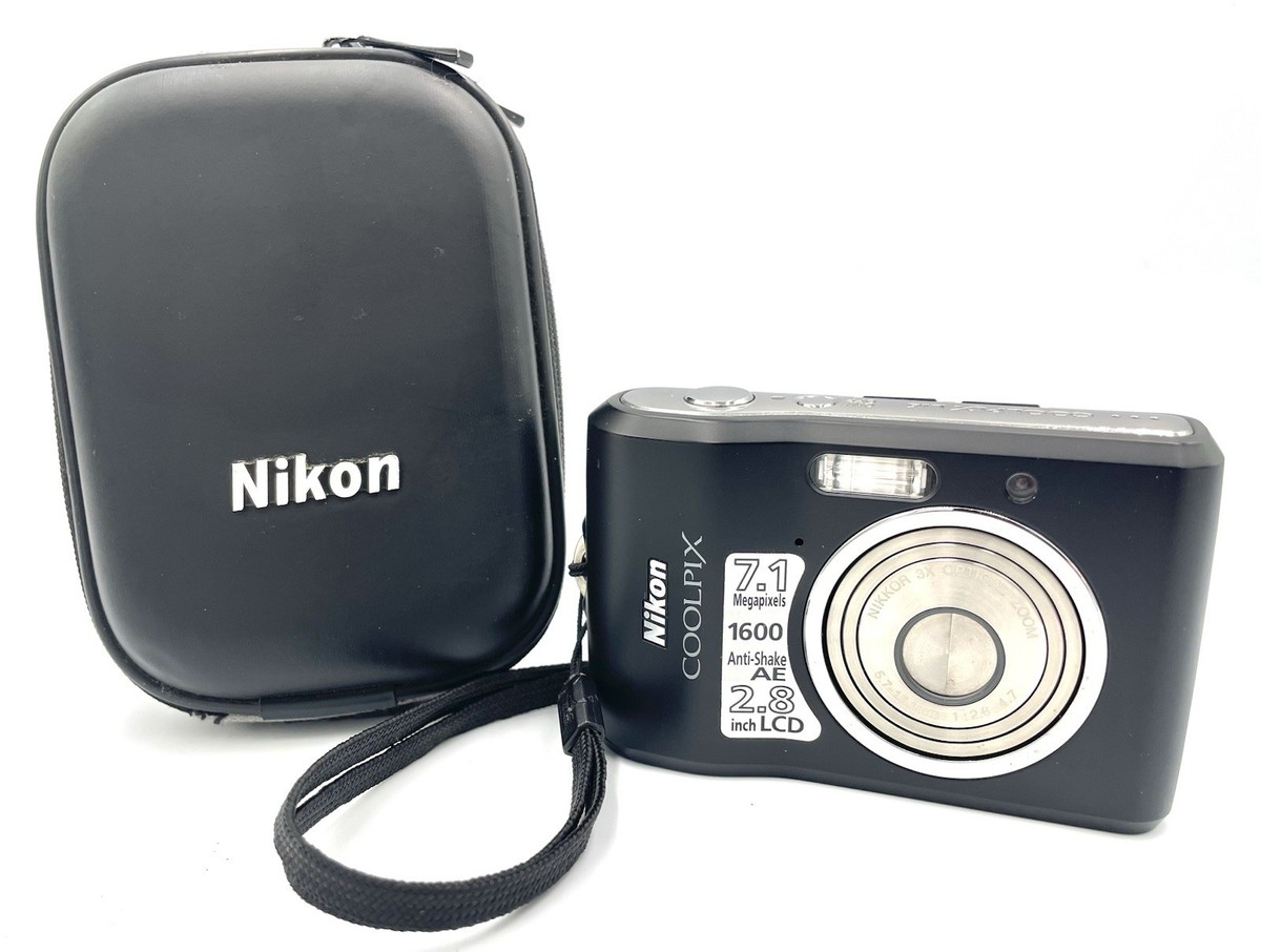 Nikon Digital Camera Coolpix L16 7.1MP Black Tested w/ Memory Card