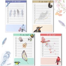 Fumete 4 Pack Bird Lover Gift for Kids 3.94 x 5.91 inches, White, Pink, Blue