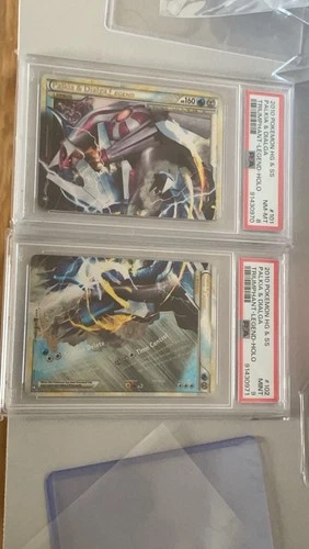 Pokémon TCG Palkia & Dialga Legend Pair PSA 8 & 9 Triumphant #101/102 & 102/102