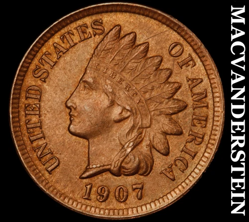 1907 Indian Head Cent-Choice Gem BU +++ Lustrous No Reserve #i6540
