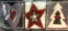 Christmas Sampler 12" x 7" Hand Sewing Primitive Style Wall Hanging Craft Kit