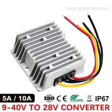 Step Up Down DC-DC Converter 12V 24V 36V to 28V 5A 10A Buck Boost Power Supply