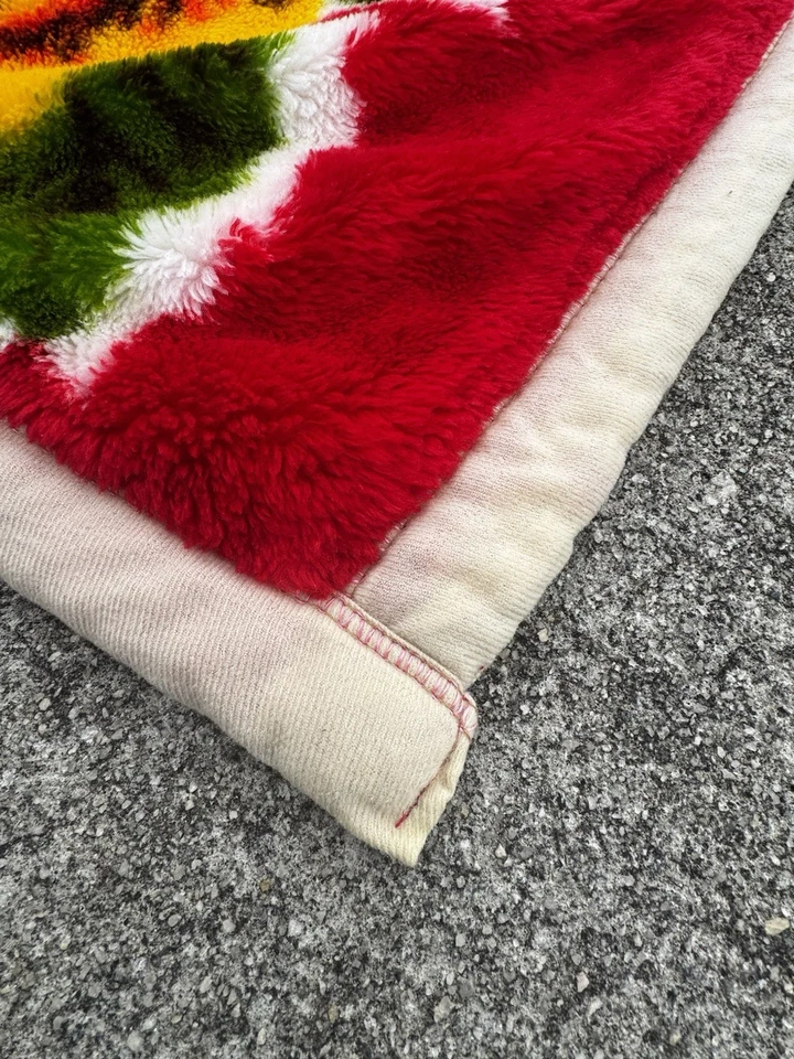 Manta Visón Reversible Vintage Floral Rosas Tostado Rosa Verde 63x79 Tiro 11 Lbs Foto 2 de 4