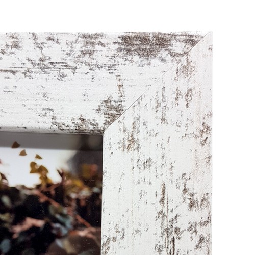 Shabby Vintage Bilderrahmen Kopenhagen 10x15-60x80 cm MDF Weiß-Braun glas/Plexi - Bild 5 von 6
