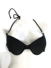 Image of New soul cal & Co Black Gold Detail Halter Bikini Top Size 8 Padded Underwire