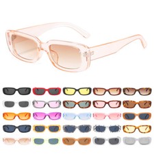 Rectangle Sunglasses 90s Vintage Narrow Square Frame Sunglasses Chic Aesthetic