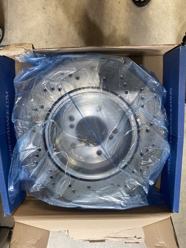 SHW Performance Cross-Drilled Lightweight Left Rear Brake Rotors - BMW X5 M 4.4L 15-18 main image 1