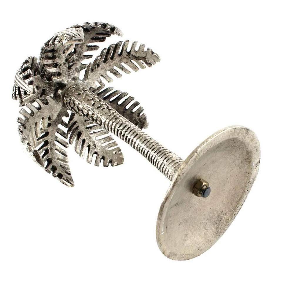 Argento Singolo Palme Alluminio Candela Stand - Immagine 4 di 4