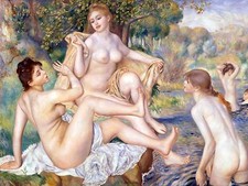 bathers girls by P. Renoir Tile Mural Kitchen Bathroom Backsplash Ceramic 10x8
