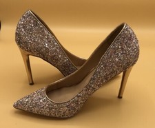 Steve Madden Orkid Rose Gold Multi-Color Glitter Heels. Size 7