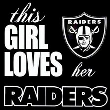 2 Las Vegas this girl loves her Raiders Vinyl Stickers 4x4 Oakland Decals