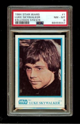 スターウォーズ1984 Luke Skywalker 1984 Star Wars #1 LUKE SKYWALKER Kellogg's Stick'R Trading Card