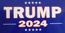 Wholesale Lot of 6 Trump 2024 Blue Decal Bumper Sticker