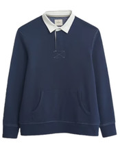 White Stuff Men's Long Sleeve Langley Rugby Sweater - Dark Navy (Imperfect)