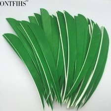 50PCS 5inch Dark Green Parabolic Vanes Fletches Feathers Fletching RW LW