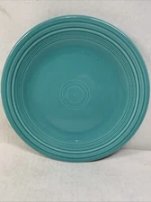 Genuine Fiesta Ware Homer Laughlin Blue Turquoise TTC 10 1/2 inch Dinner Plate